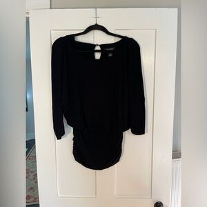 White House black market Black Blouse 3/4 sleeve Medium